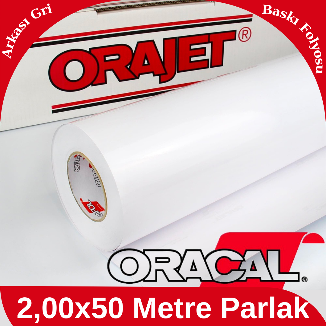 Oracal 3641 Baskı Folyosu Arkası Gri Parlak 2,00*50 Mt.