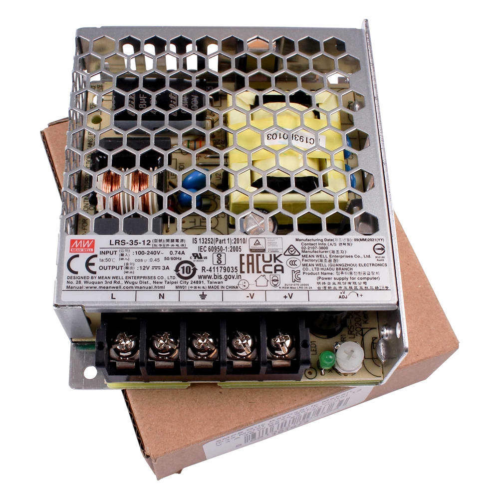 Meanwell LRS-75 İç Mekan 6 Amper Güç Kaynağı (12V – 75W)