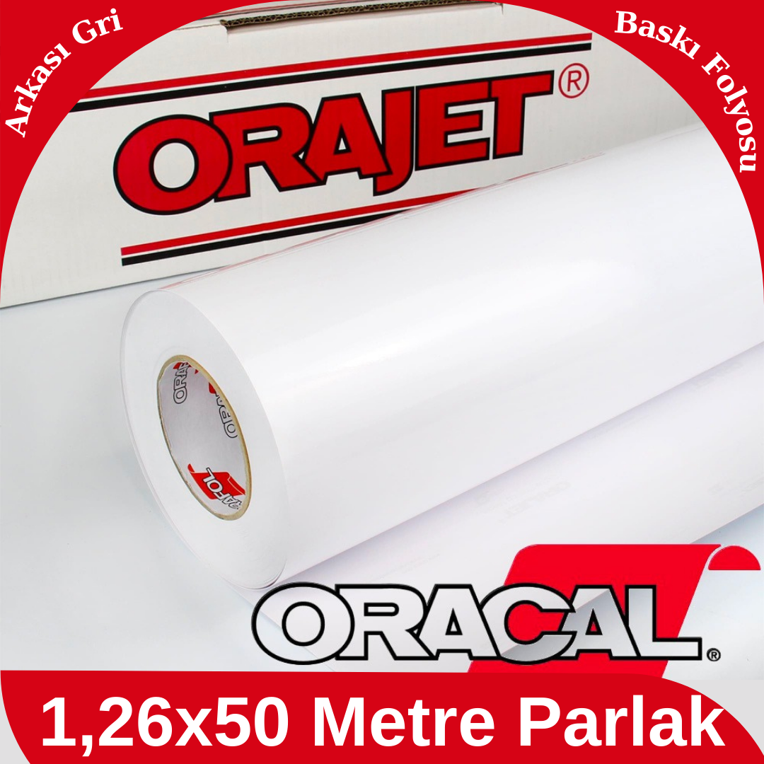Oracal 3641 Baskı Folyosu Arkası Gri Parlak 1,26*50 Mt.