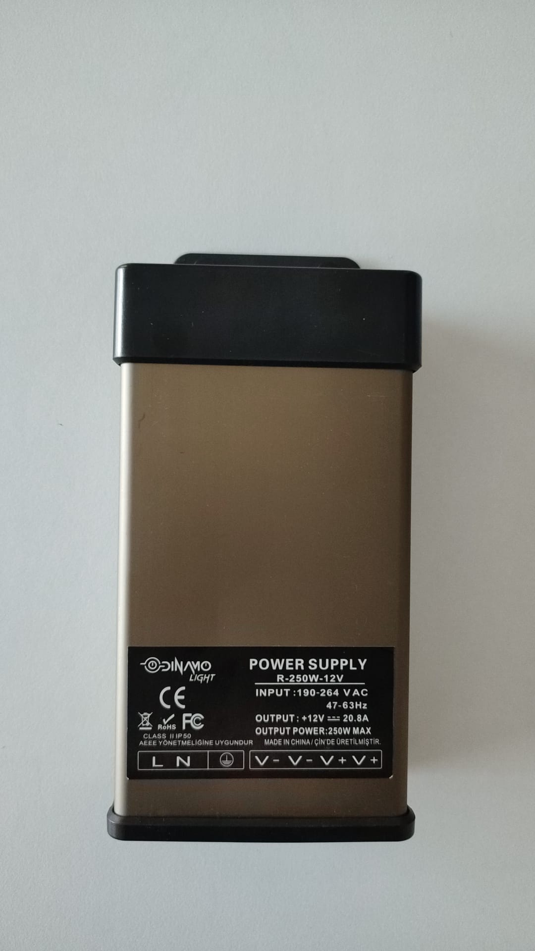 250W 12V 20,8 Amper Yağmur Korumalı Adaptör-Trafo